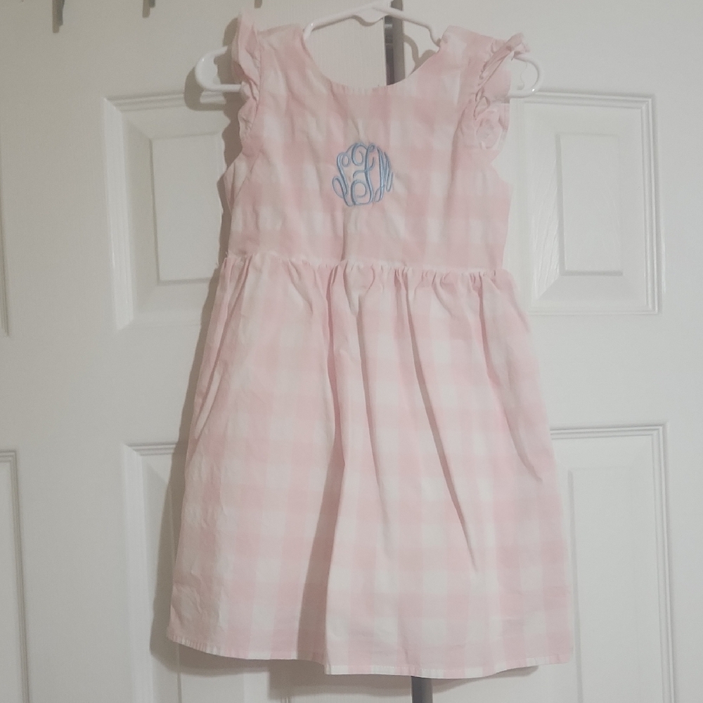 Charming Pink Checkered Kids Dress